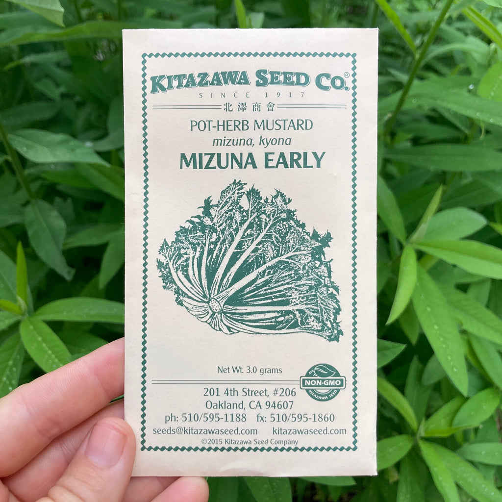 Green Mizuna Mustard Seed Packet