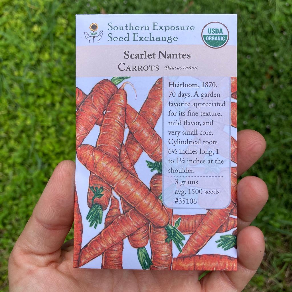 Scarlet Nantes Orange Carrot Seed Packet