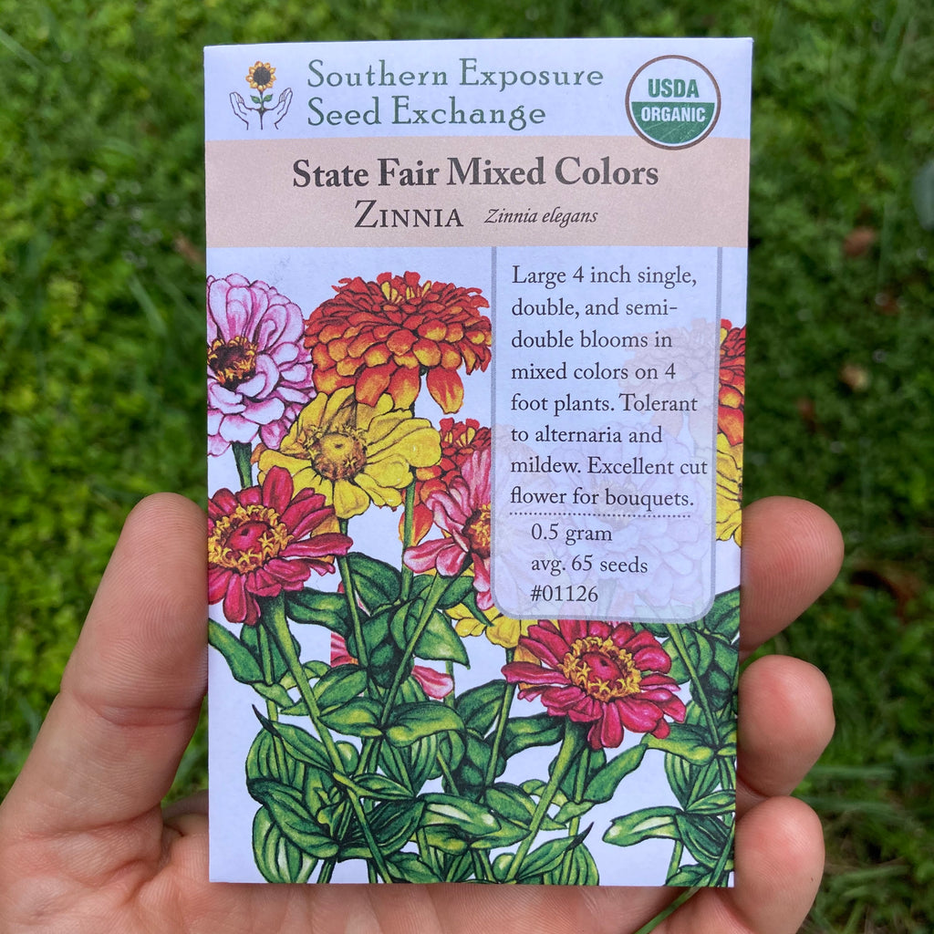 State Fair Zinnia Mix Seed Packet
