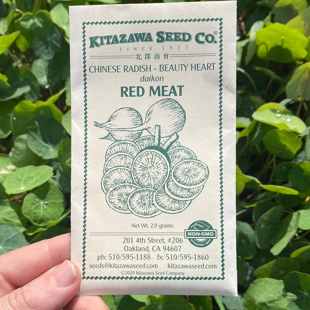 Mantanghong Watermelon Red Meat Radish Seed Packet